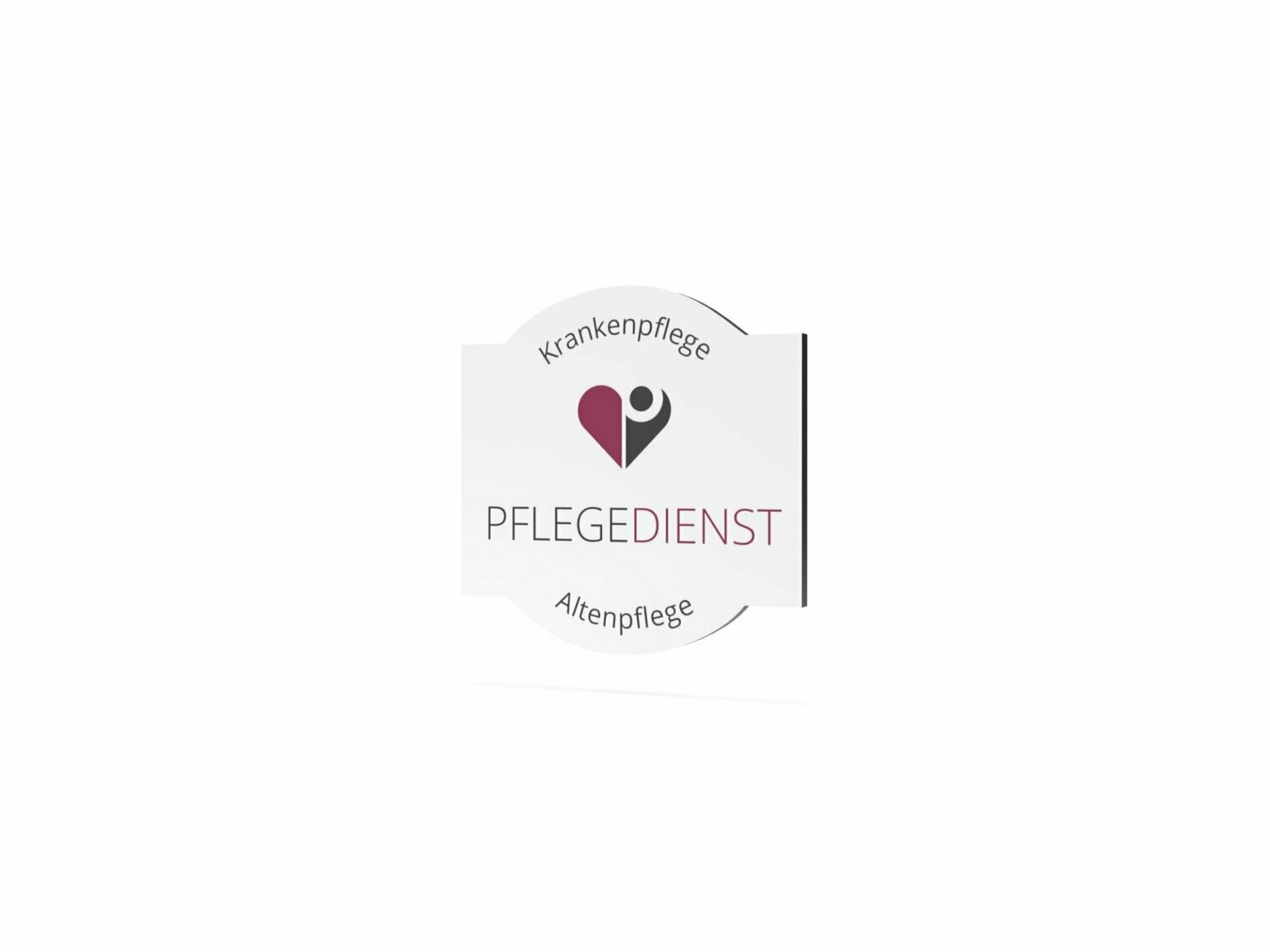 Werbeschild, Pflegedienst, 600 x 600 mm