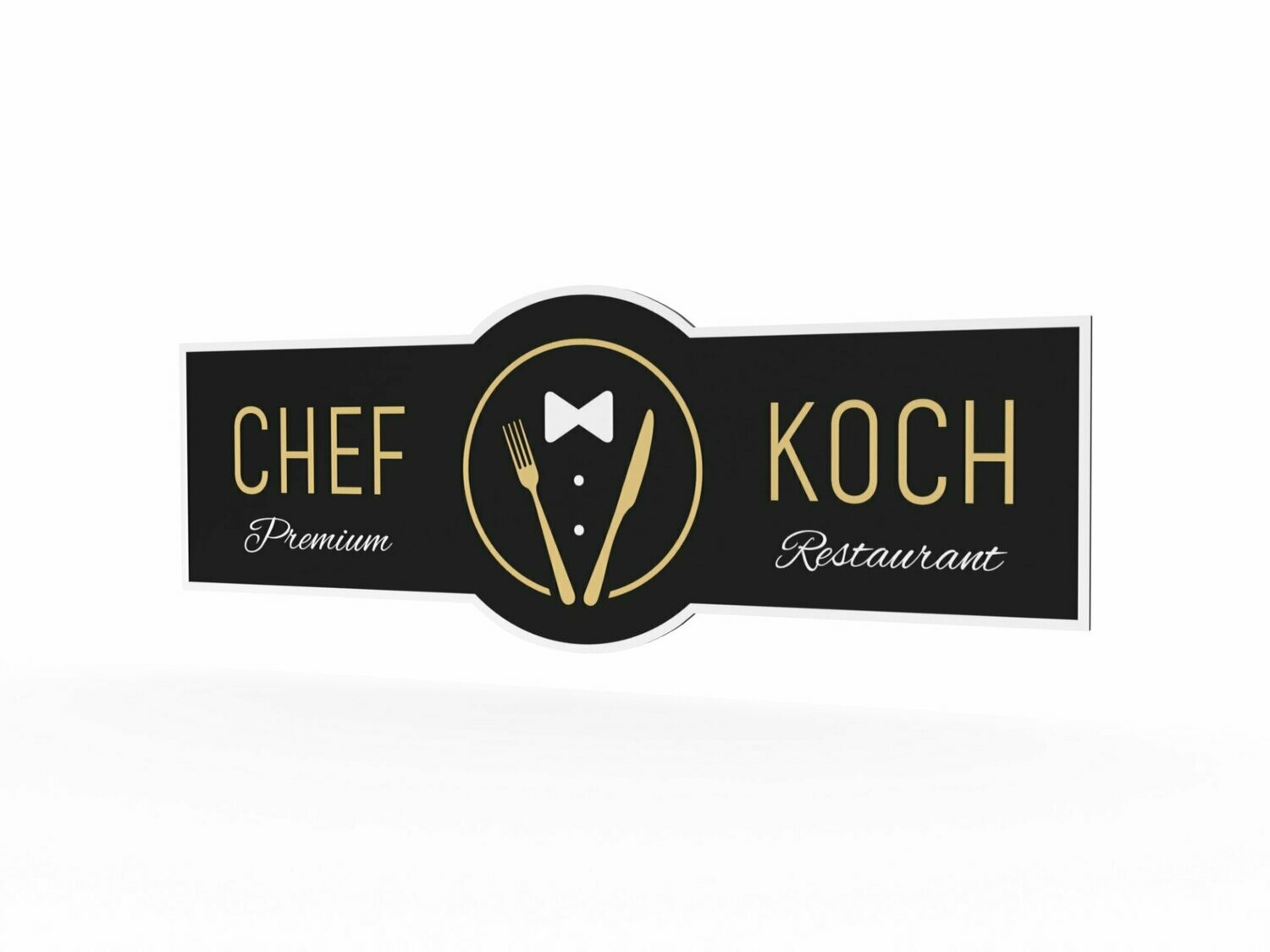 Werbeschild, Chef Koch, 1600 x 600 mm