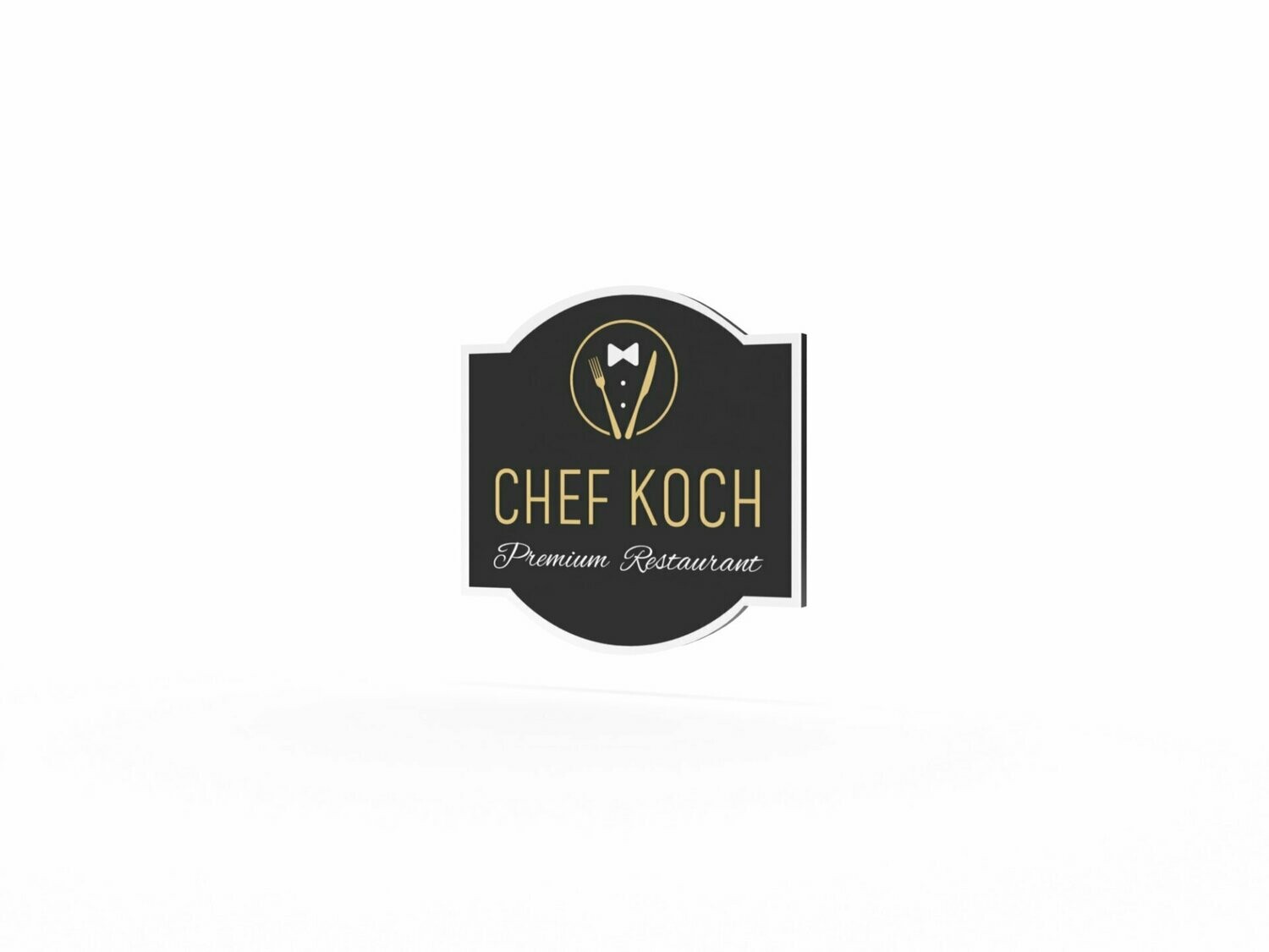 Werbeschild, Chef Koch, 600 x 600 mm