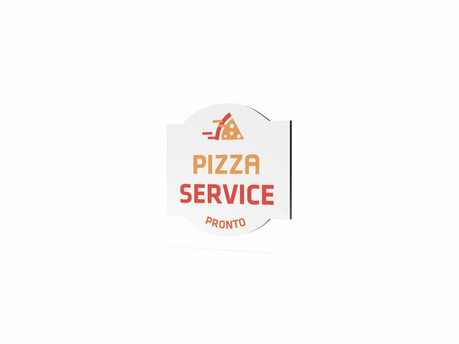 Werbeschild, Pizza Service, 600 x 600 mm