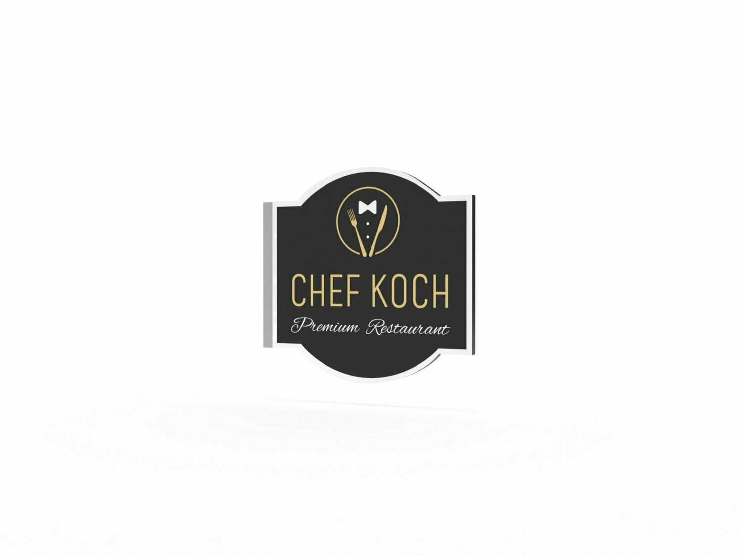 Werbeausleger, Chef Koch, 630 x 600 mm