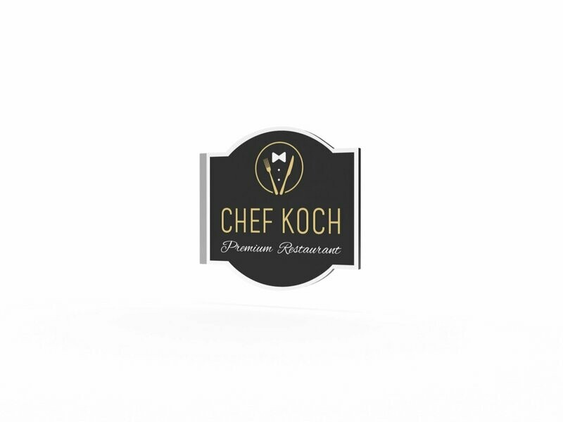 Werbeausleger, Chef Koch, 630 x 600 mm