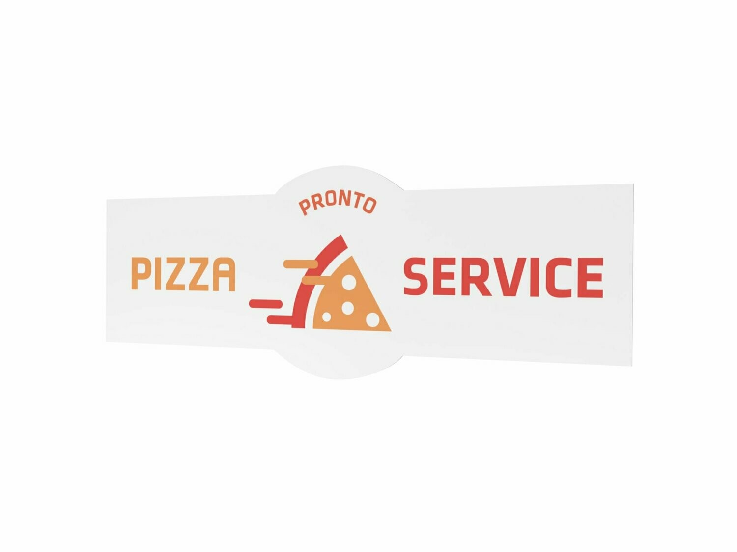 Werbeaufkleber, Pizza Service, 1600 x 600 mm