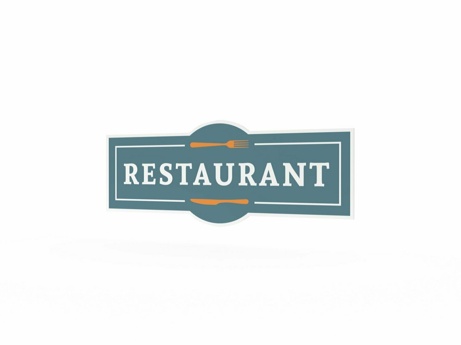 Werbeaufkleber, Restaurant, 1200 x 475 mm
