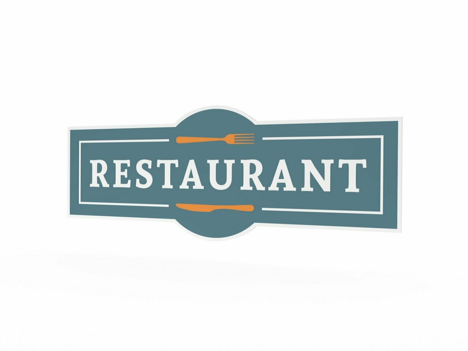 Werbeaufkleber, Restaurant, 1600 x 600 mm