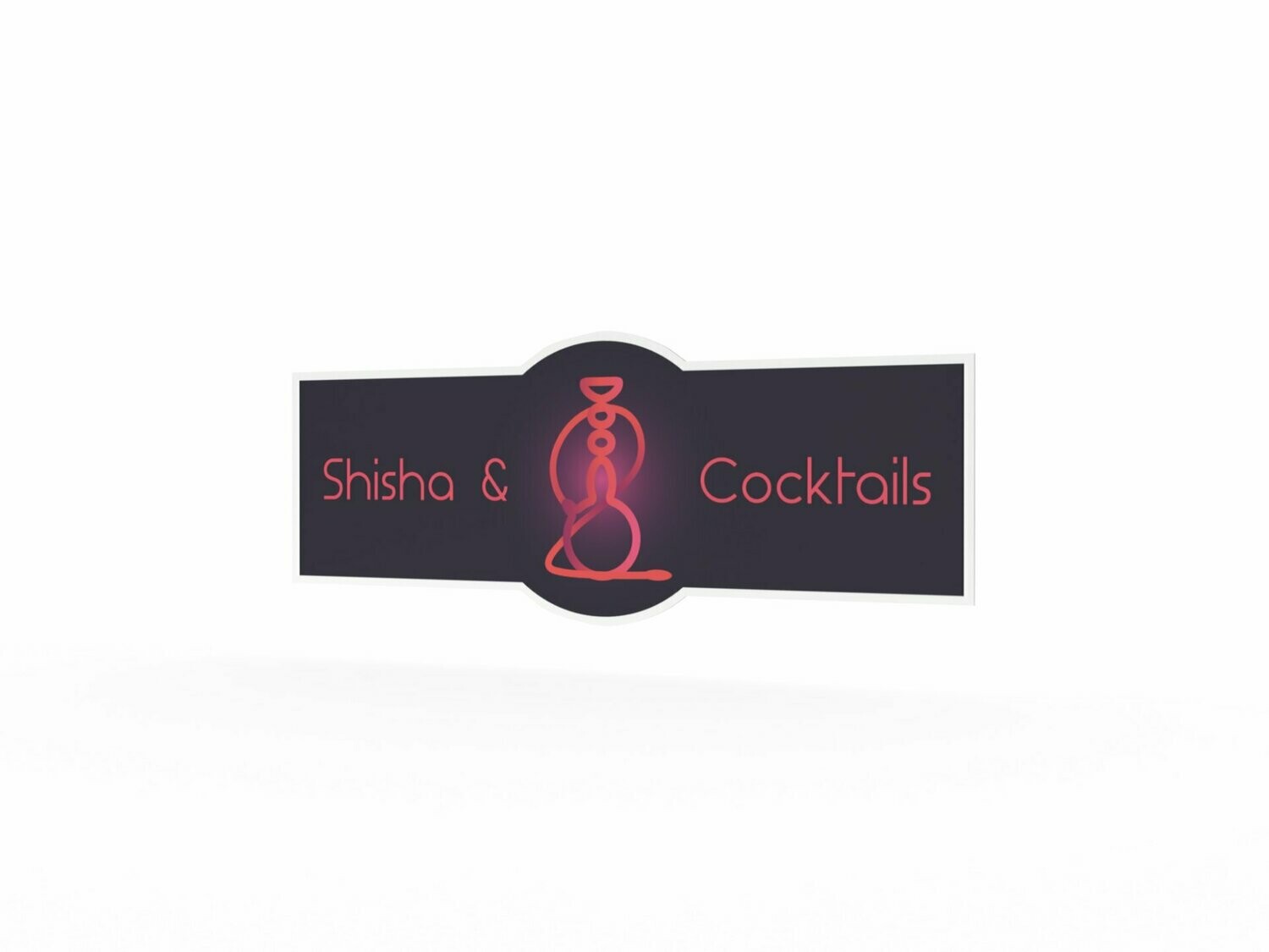 Werbeaufkleber, Shisha & Cocktails, 1200 x 475 mm