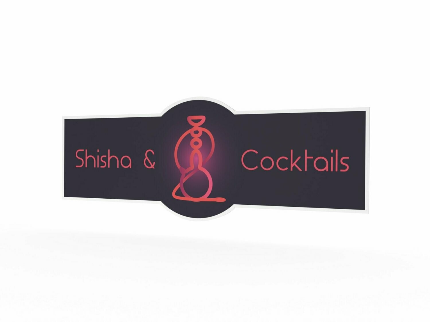 Werbeaufkleber, Shisha & Cocktails, 1600 x 600 mm