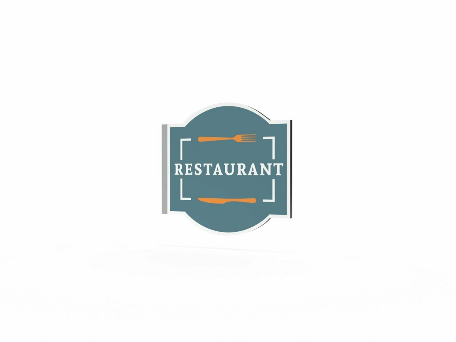 Werbeausleger, Restaurant, 630 x 600 mm