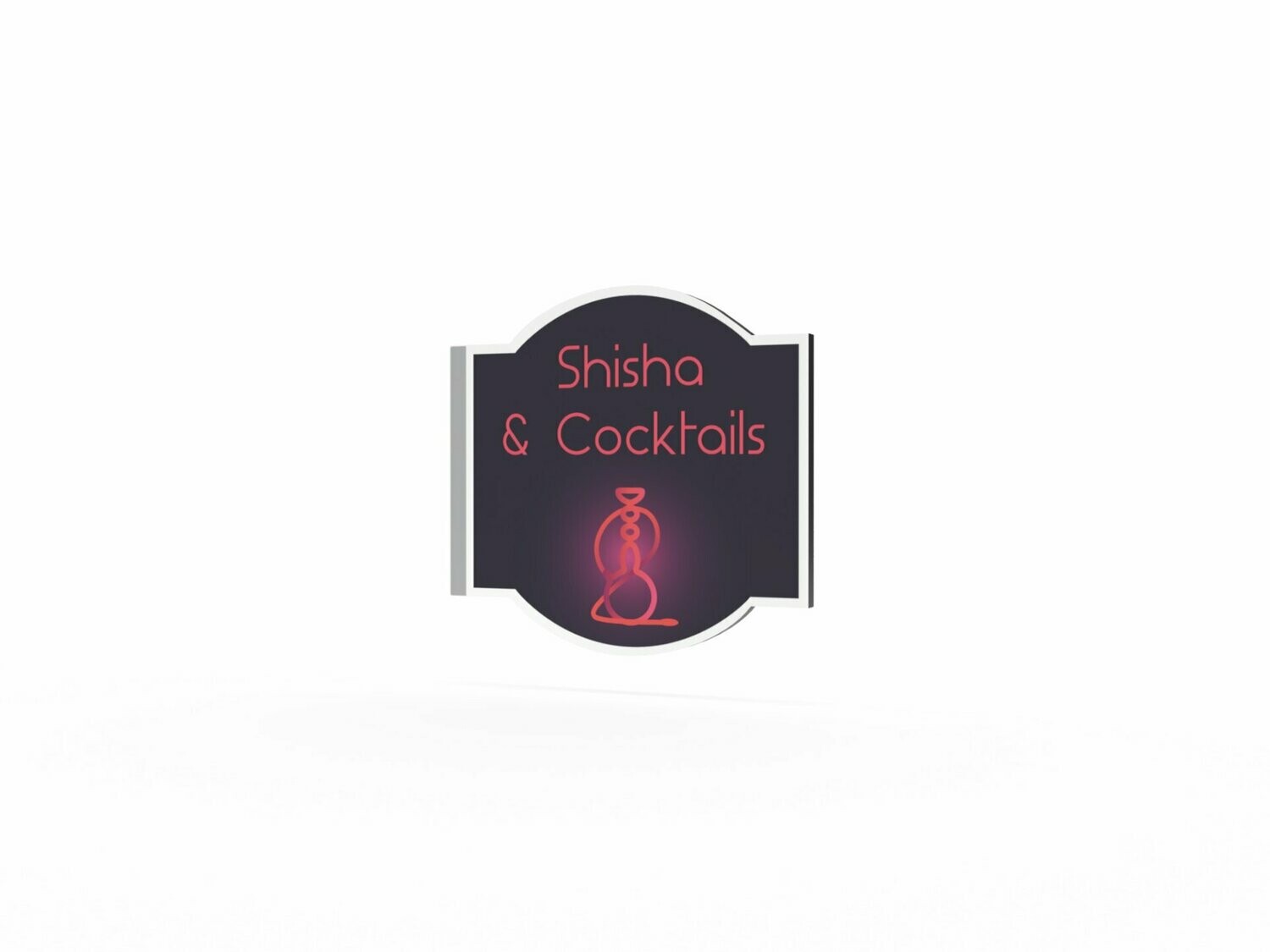 Werbeausleger, Shisha & Cocktails, 630 x 600 mm