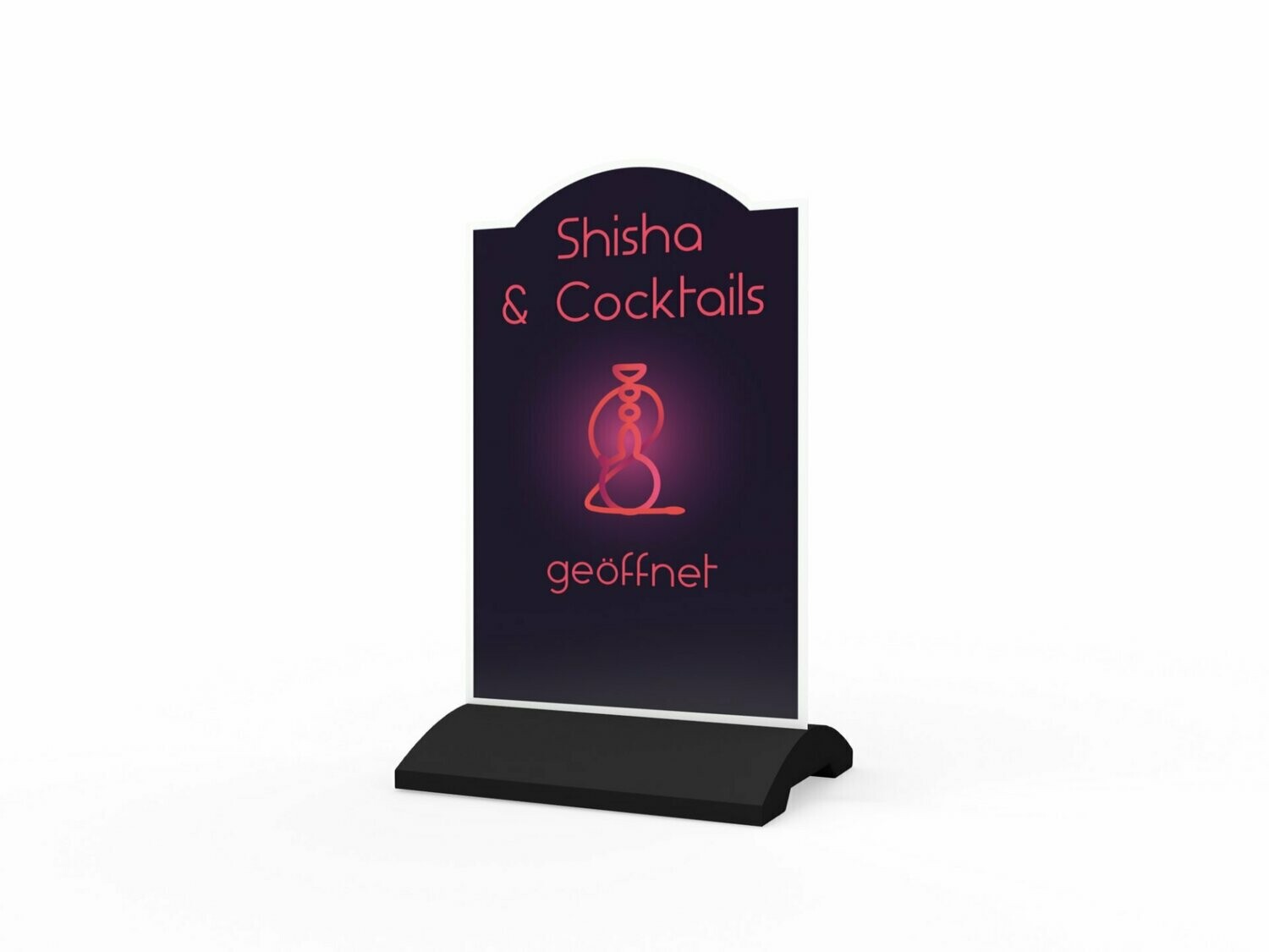 Werbeaufsteller, Shisha & Cocktails, 600 x 1150 mm