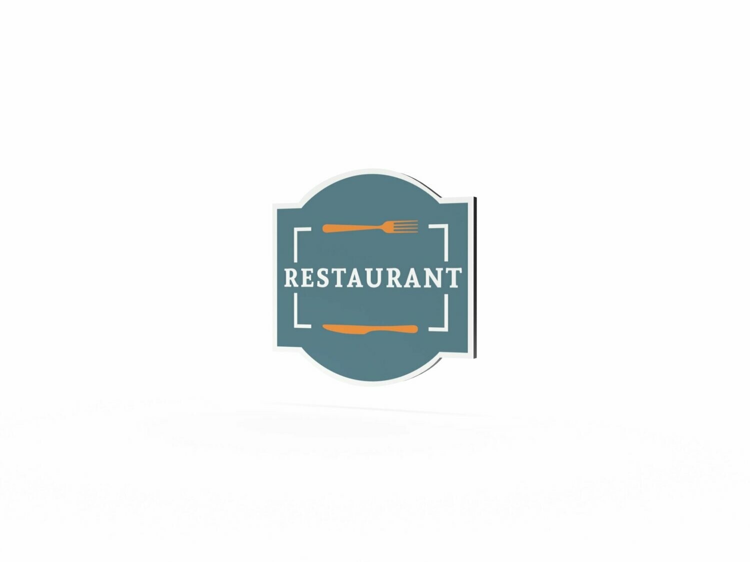 Werbeschild, Restaurant, 600 x 600 mm