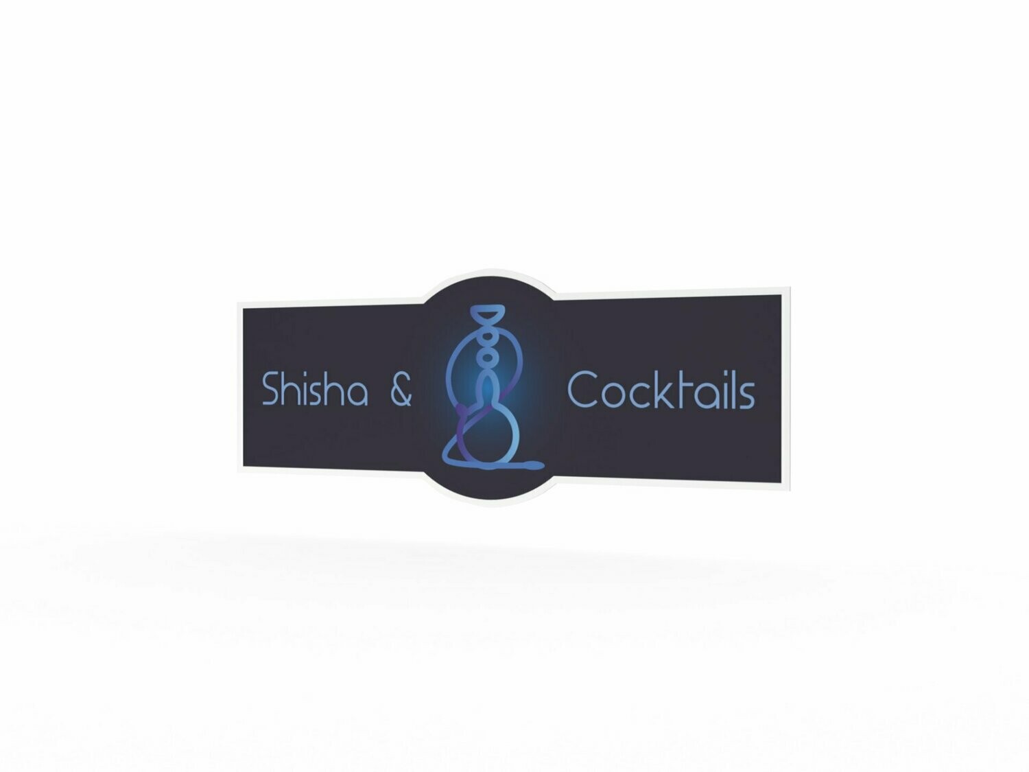 Werbeaufkleber, Shisha & Cocktails, 1200 x 475 mm