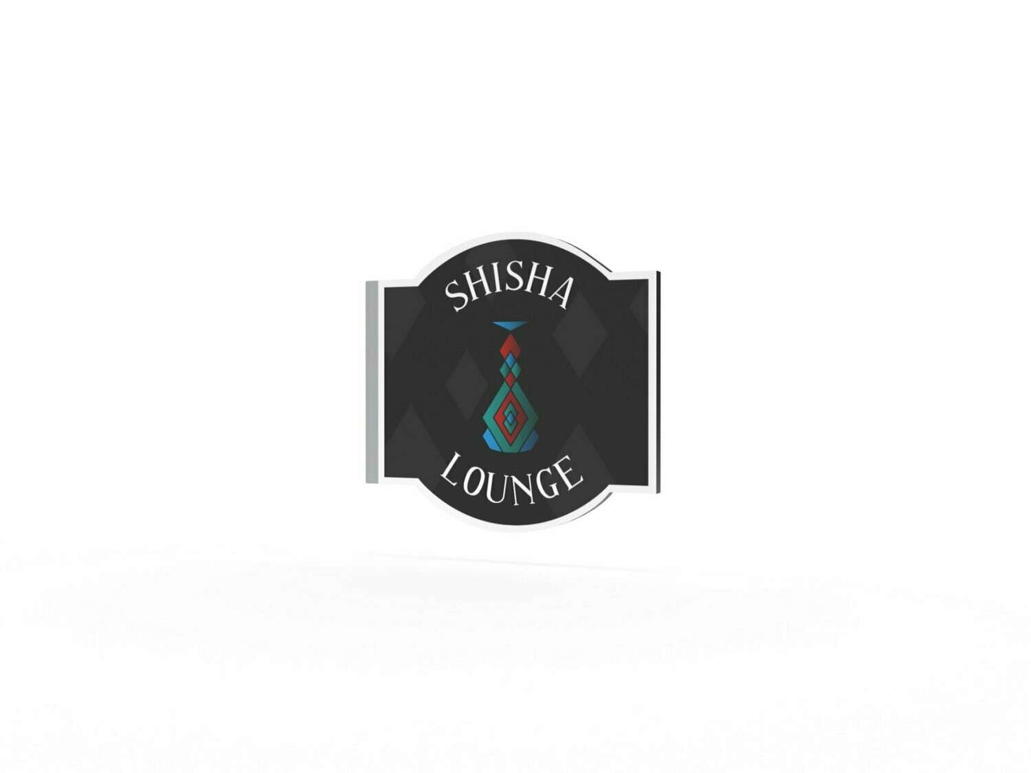 Werbeausleger, Shisha Lounge, 630 x 600 mm