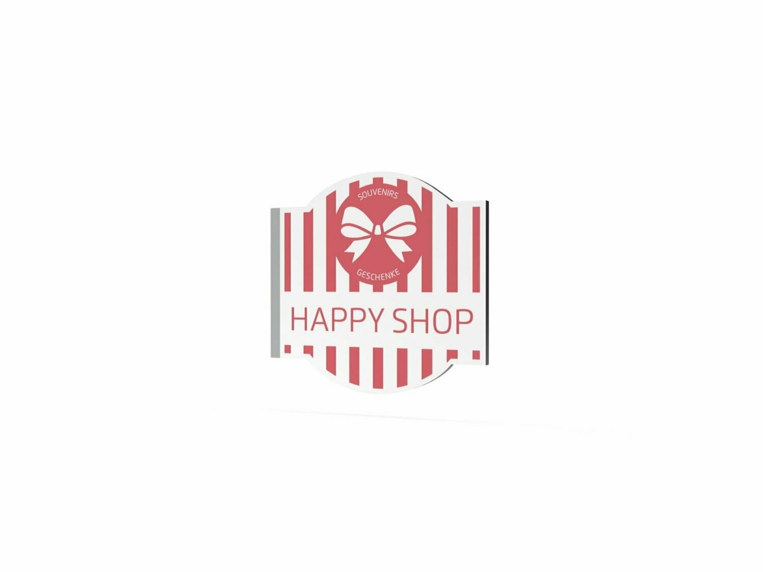 Werbeausleger, Happy Shop, 630 x 600 mm