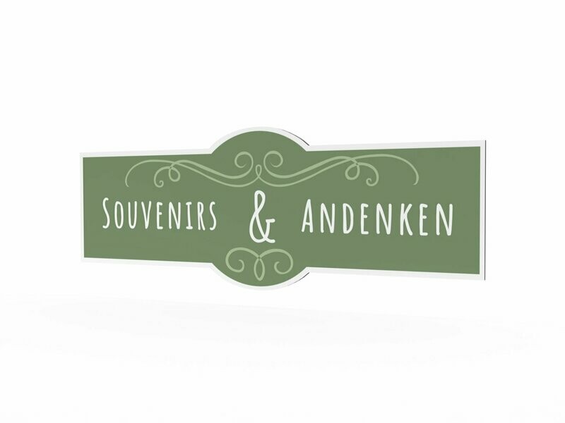 Werbeschild, Souvenirs & Andenken, 1600 x 600 mm Werbeschild, Souvenirs & Andenken, 1600 x 600 mm