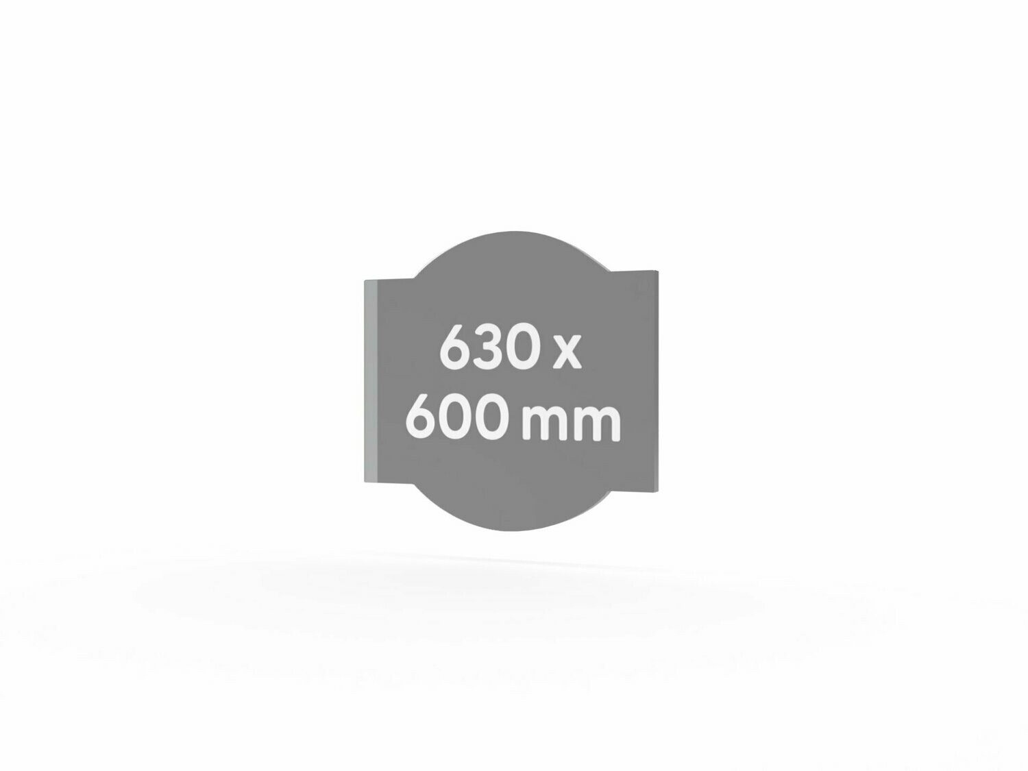 Werbeausleger, Form C, neutral, 630 x 600 mm