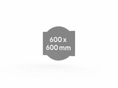 Werbeschild, Form C, neutral, 600 x 600 mm