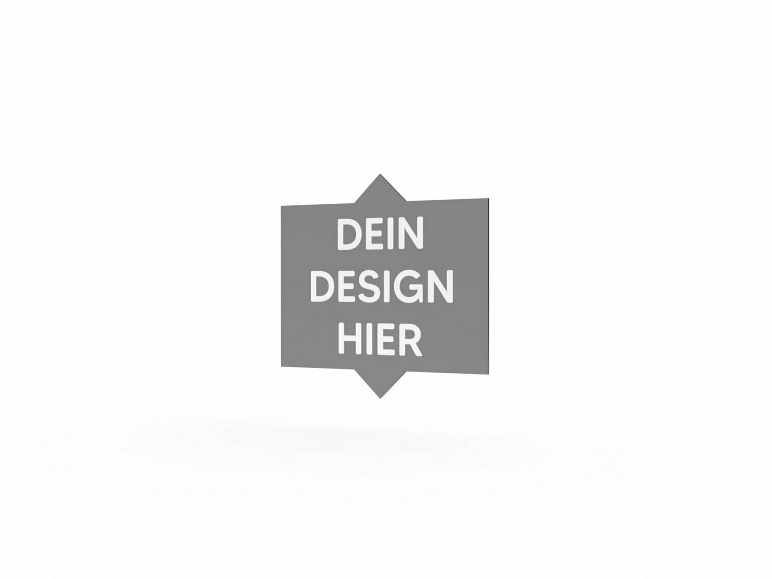 Werbeschild, Form D, "eigenes Design", 600 x 600 mm