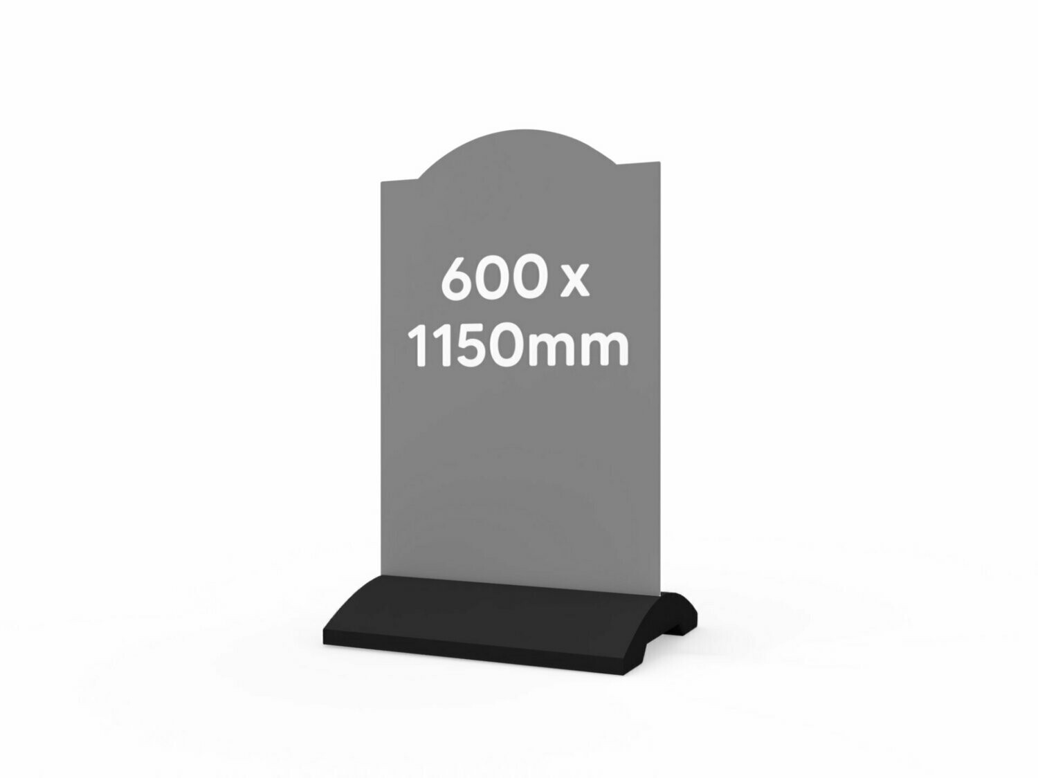 Werbeaufsteller, Form C, neutral, 600 x 1150 mm