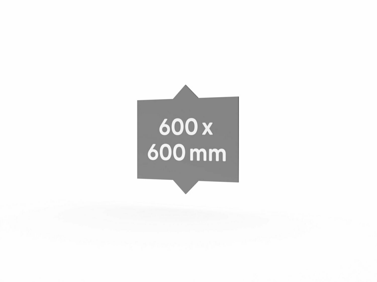 Werbeschild, Form D, neutral, 600 x 600 mm