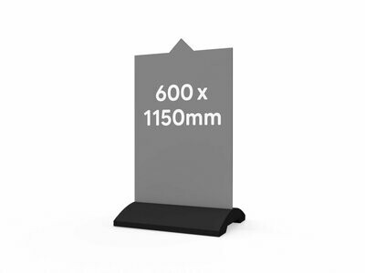 Werbeaufsteller, Form D, neutral, 600 x 1150 mm