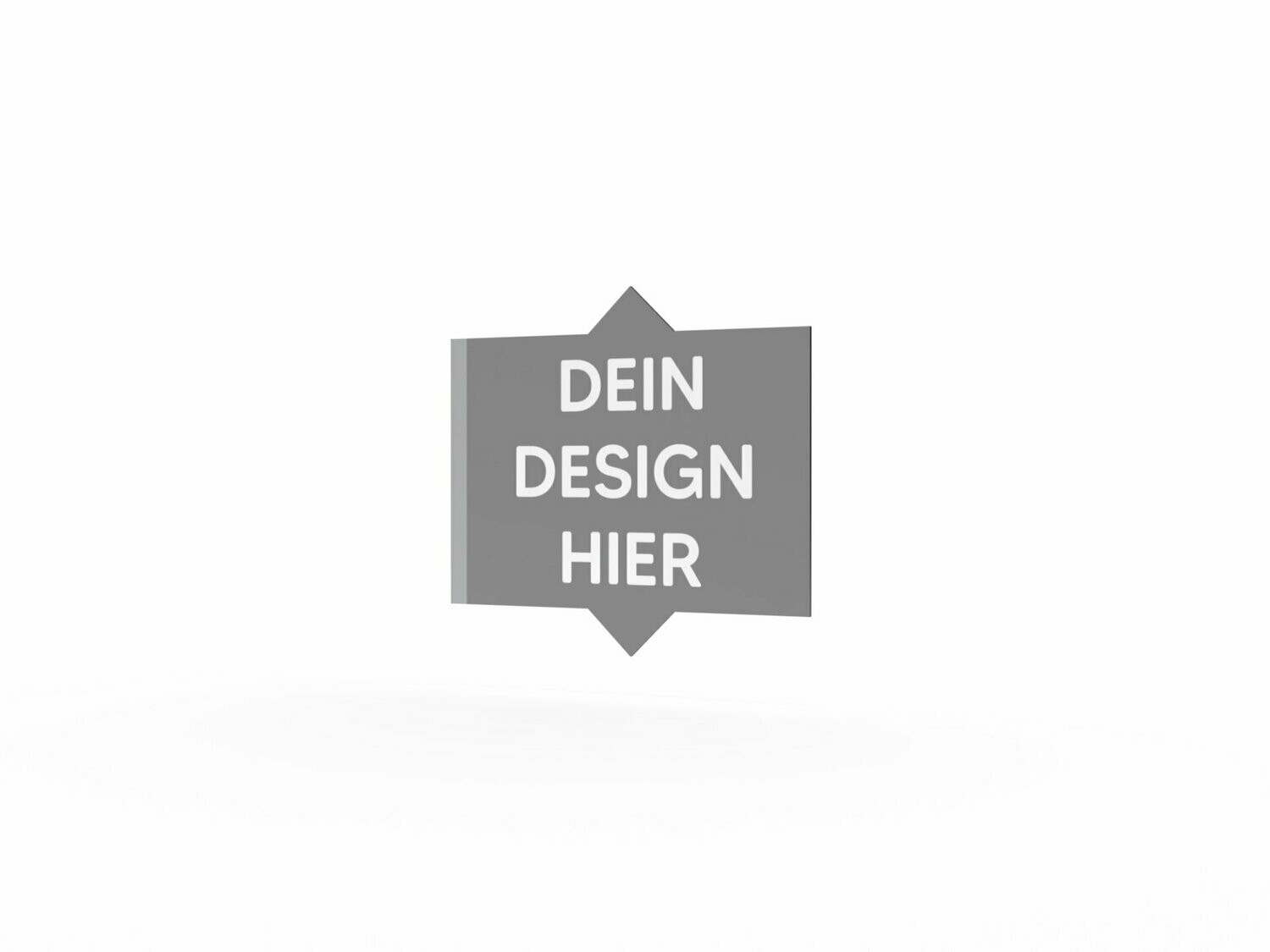 Werbeausleger, Form D, "eigenes Design", 630 x 600 mm