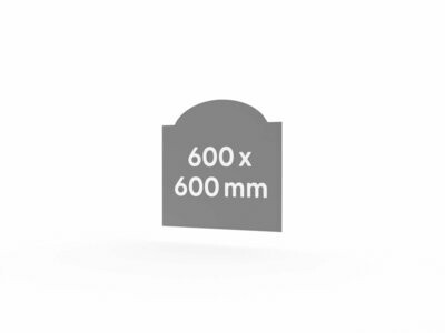 Werbeschild, Form B, neutral, 600 x 600 mm