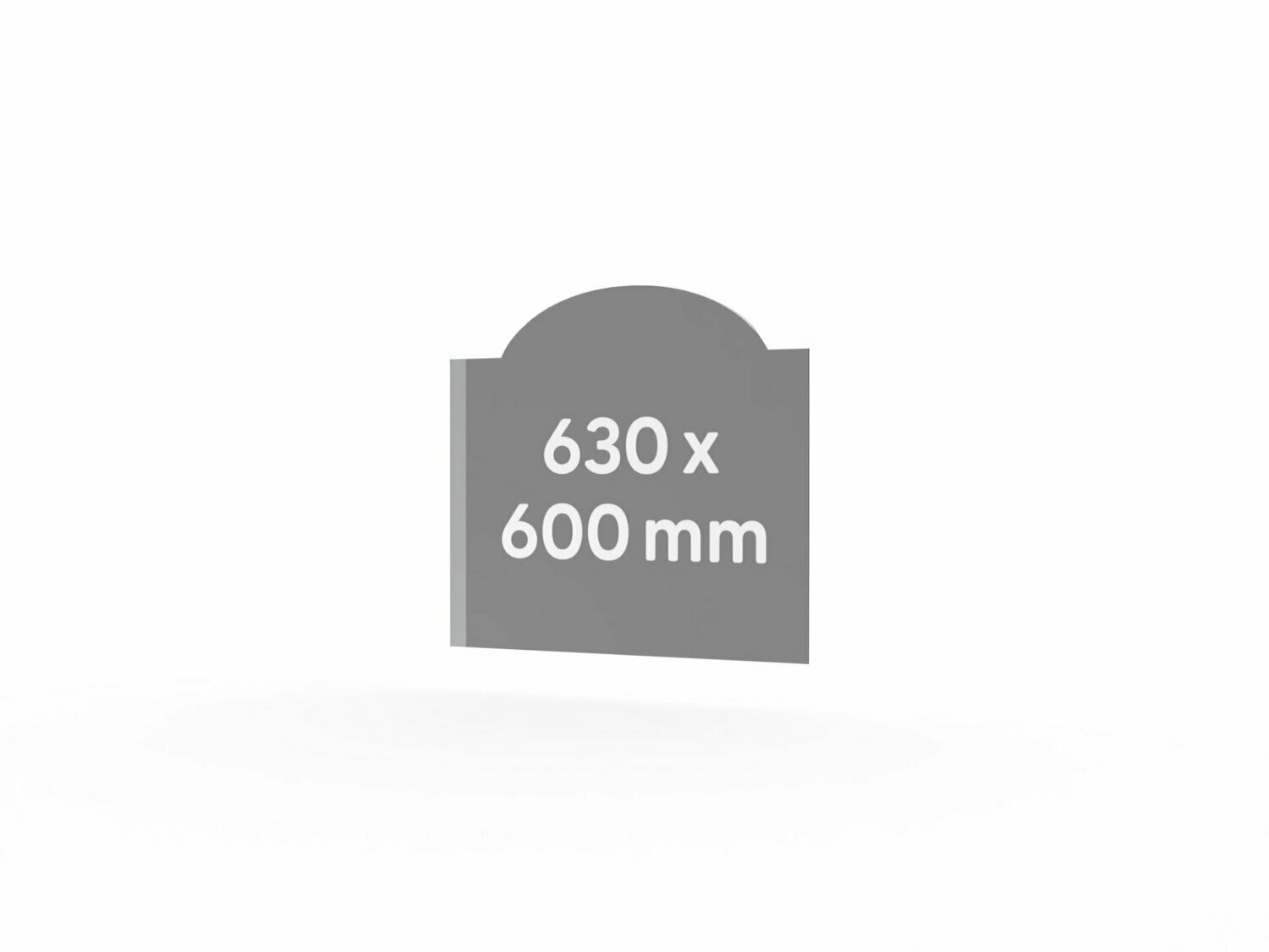 Werbeausleger, Form B, neutral, 630 x 600 mm