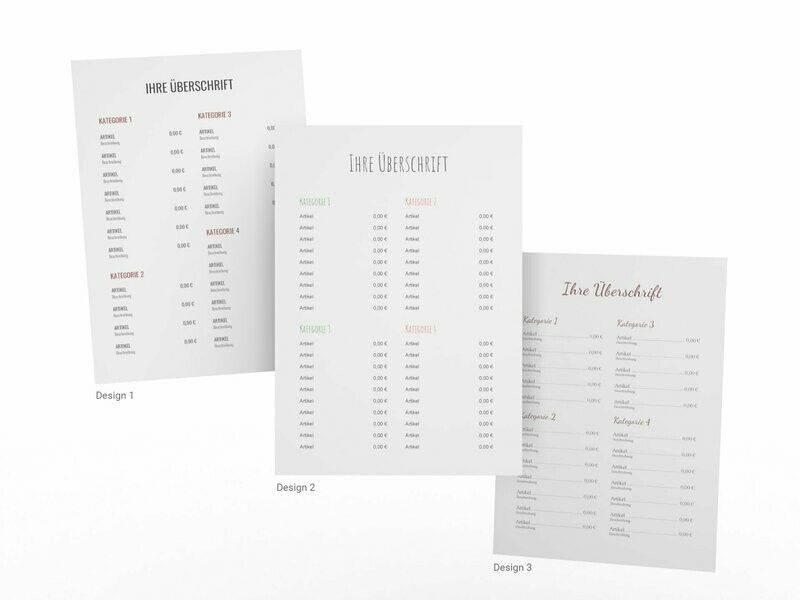 WOW-Preistafel-Vorlagen WOW-Preistafel-Vorlagen