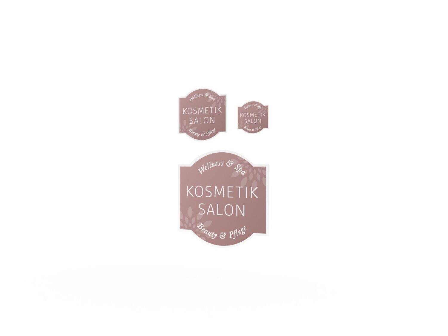 Werbeaufkleber, Kosmetiksalon, 3er Set