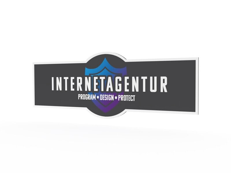Werbeschild, Internetagentur, 1600 x 600 mm Werbeschild, Internetagentur, 1600 x 600 mm