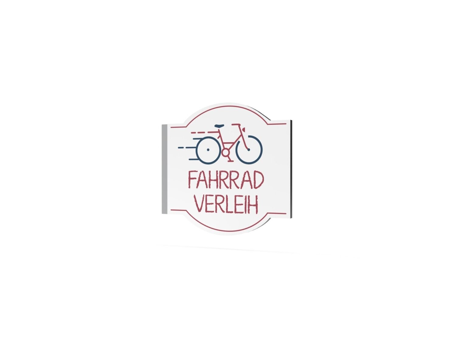 Werbeausleger, Fahrradverleih, 630 x 600 mm