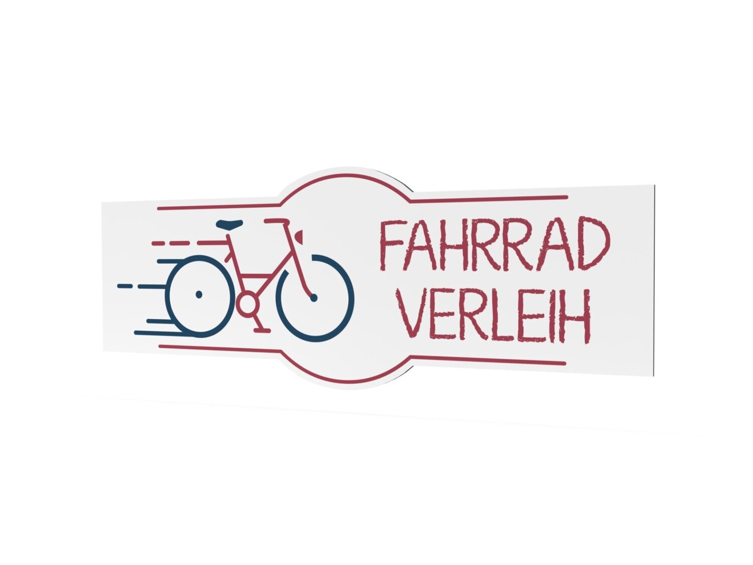 Werbeschild, Fahrradverleih, 1600 x 600 mm
