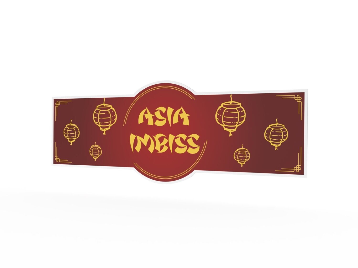 Werbeaufkleber, Asia Imbiss, 1600 x 600 mm
