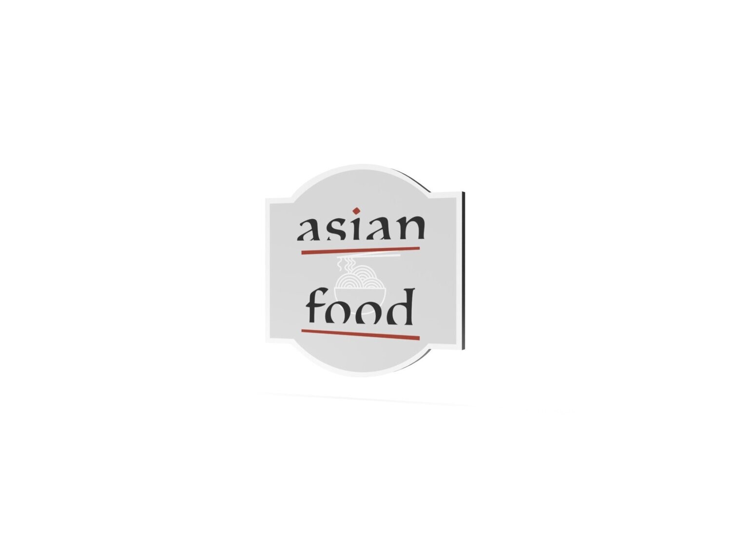 Werbeschild, asian food, 600 x 600 mm