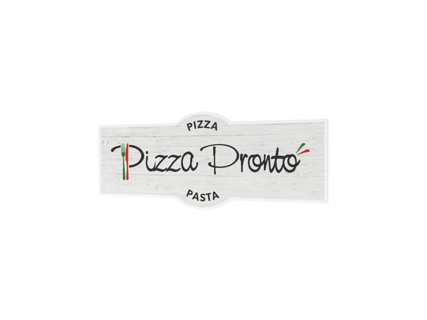 Werbeaufkleber, Pizza Pronto, 1200 x 475 mm