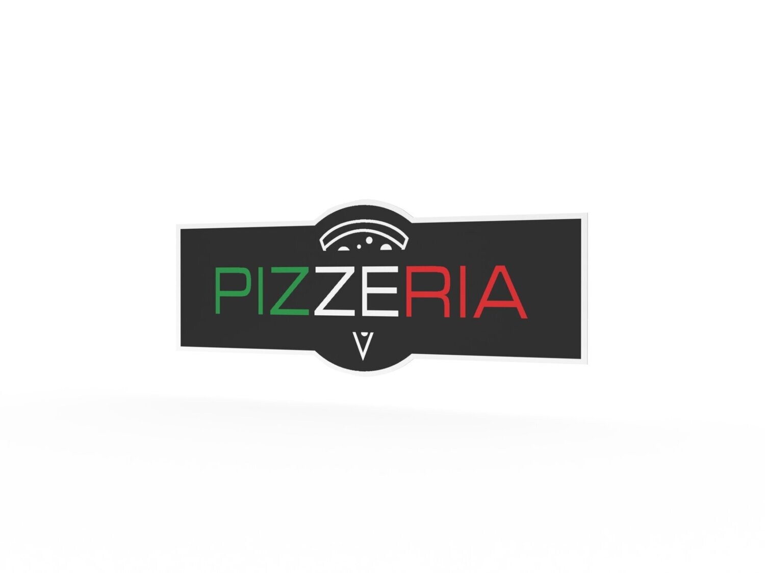 Werbeaufkleber, Pizzeria, 1200 x 475 mm