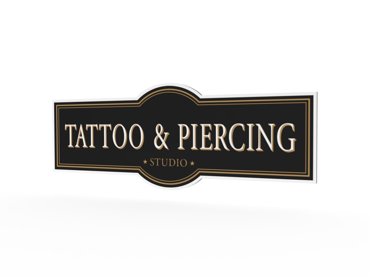 Werbeschild, Tattoo & Piercing, 1600 x 600 mm