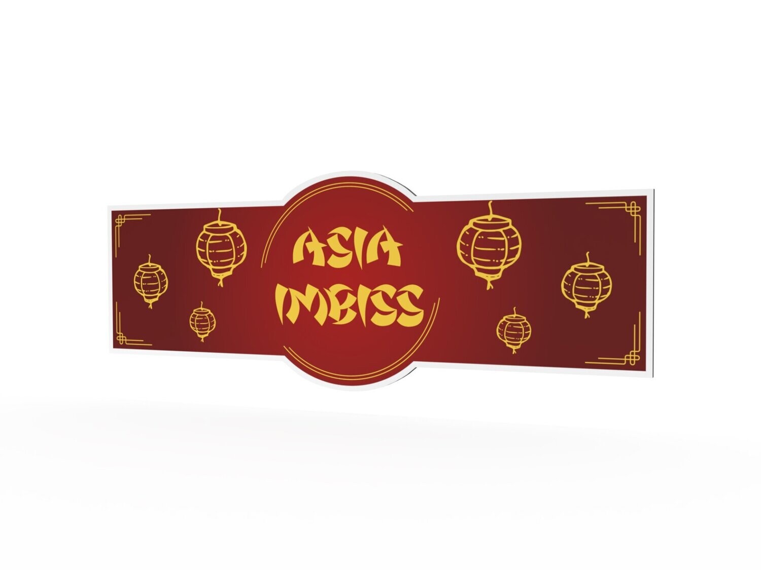 Werbeschild, Asia Imbiss, 1600 x 600 mm