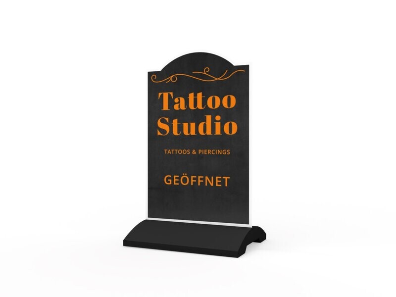 Werbeaufsteller, Tattoo Studio, 600 x 1150 mm