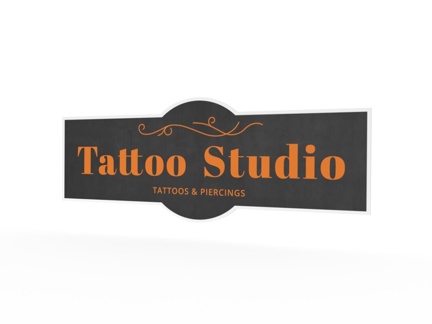 Werbeaufkleber, Tattoo Studio, 1600 x 600 mm