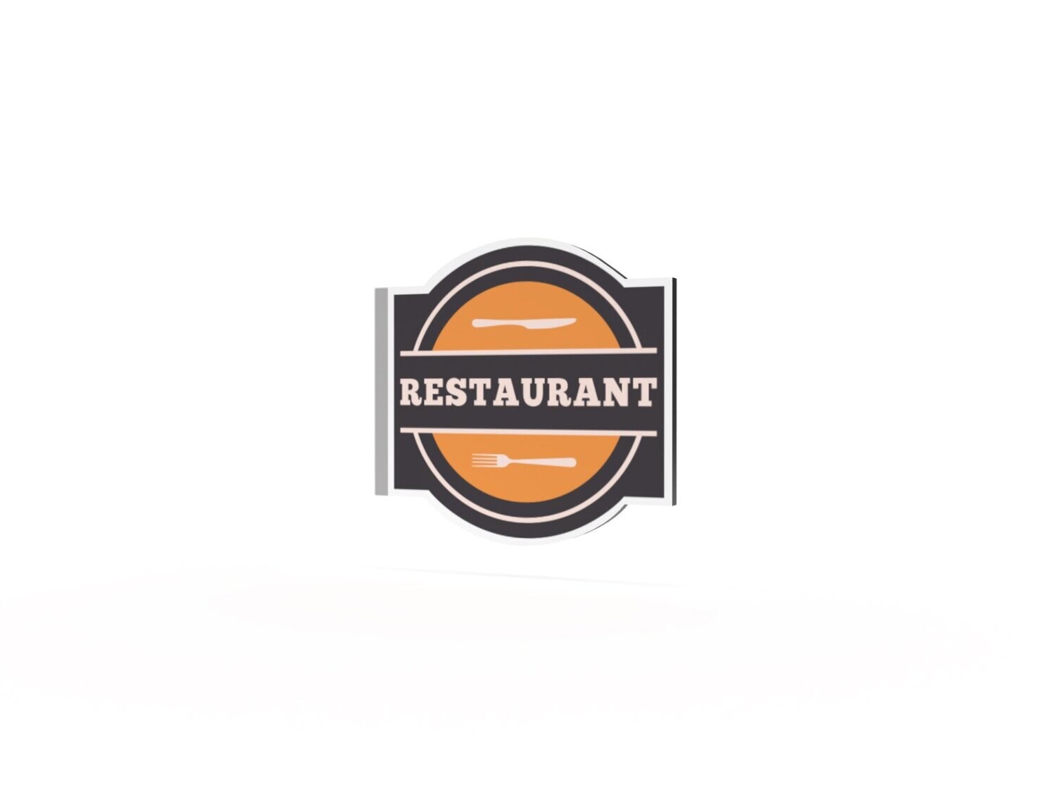 Werbeausleger, Restaurant, 630 x 600 mm