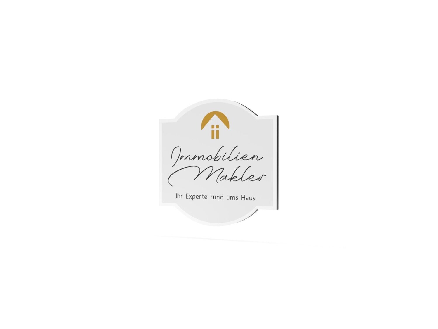 Werbeschild, Immobilien Makler, 600 x 600 mm