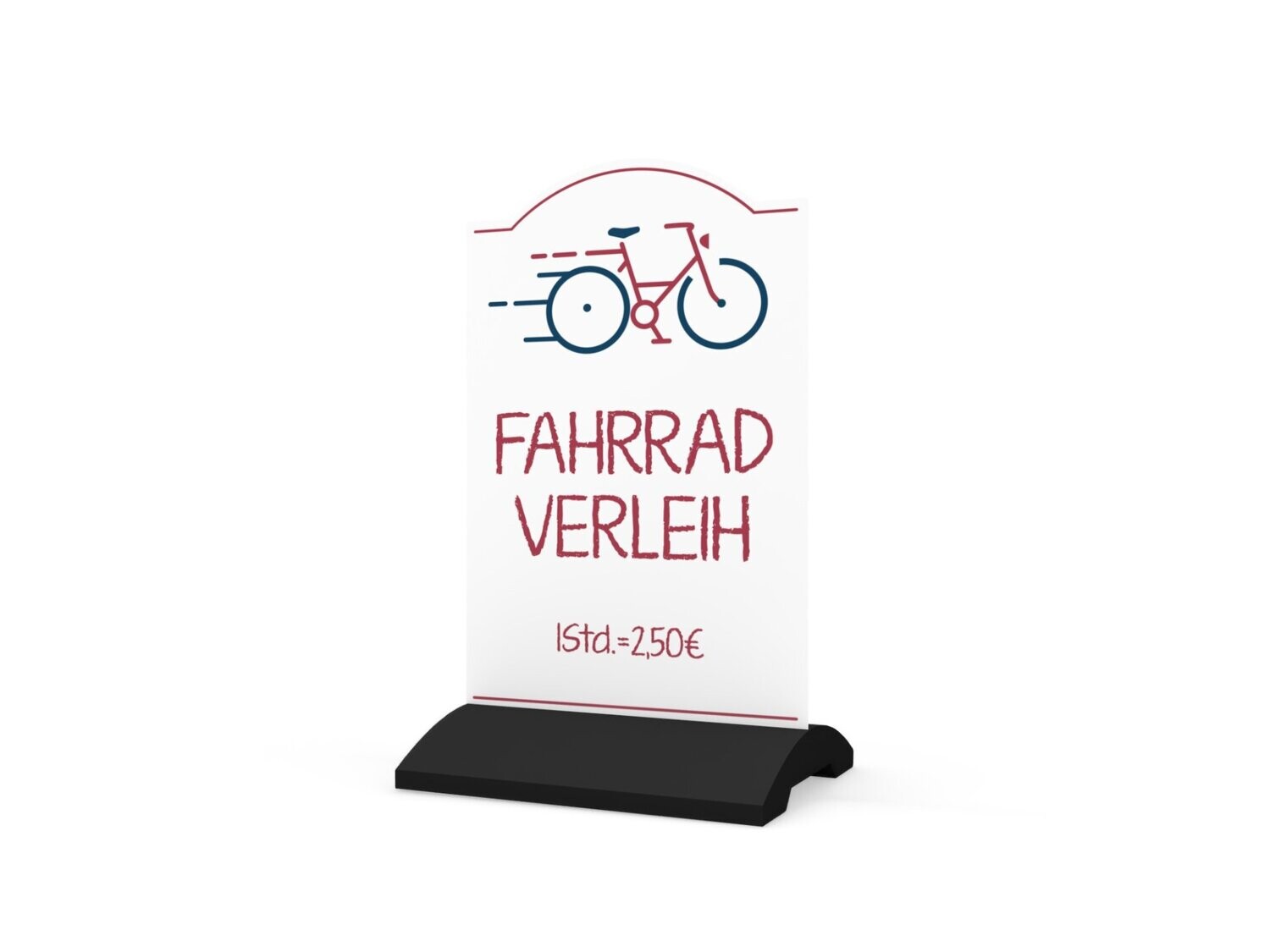 Werbeaufsteller, Fahrradverleih, 600 x 1150 mm