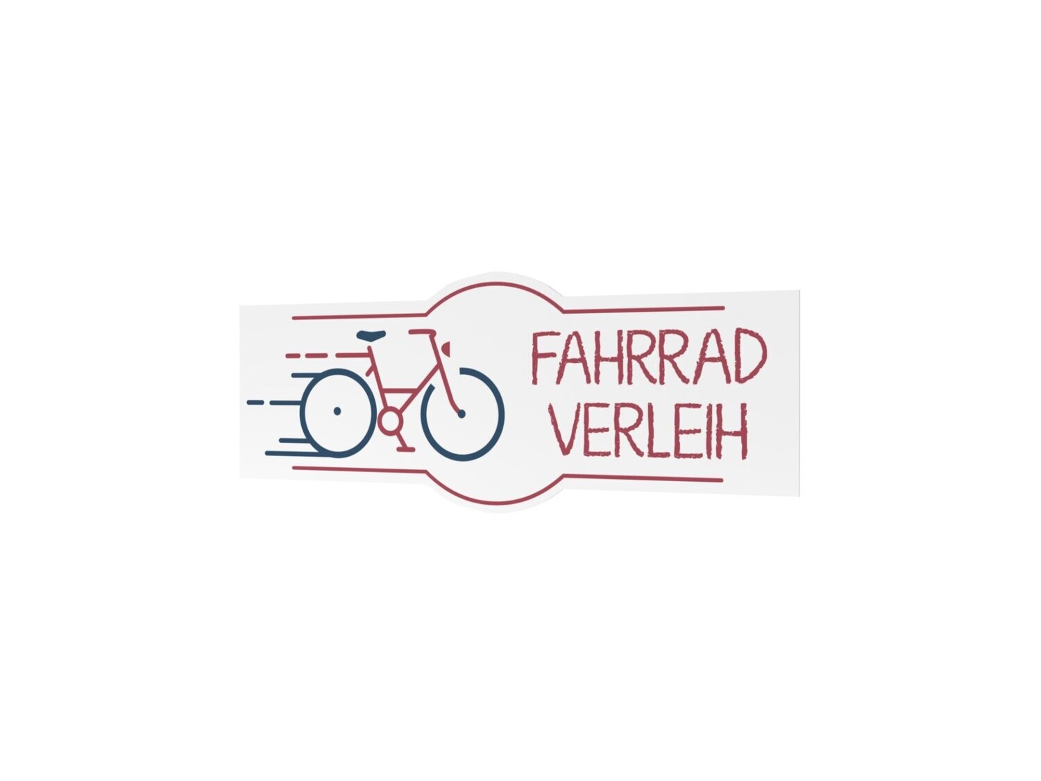 Werbeaufkleber, Fahrradverleih, 1200 x 475 mm