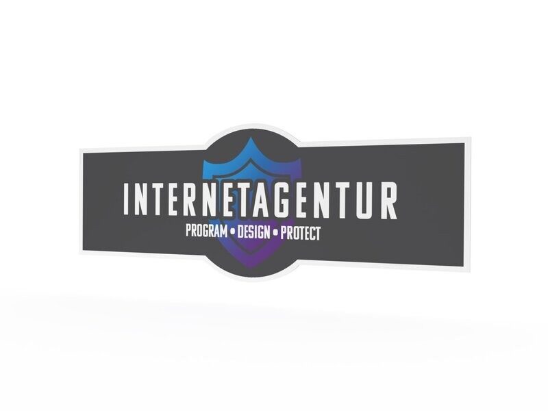 Werbeaufkleber, Internetagentur, 1600 x 600 mm Werbeaufkleber, Internetagentur, 1600 x 600 mm