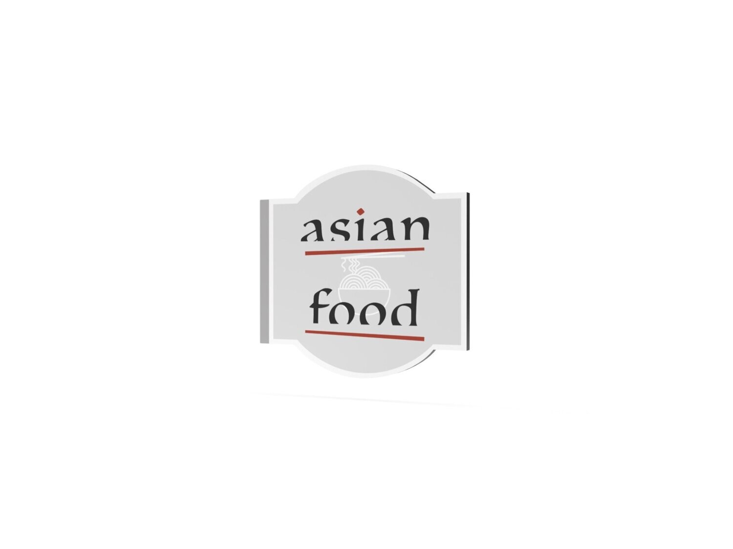 Werbeausleger, asian food, 630 x 600 mm