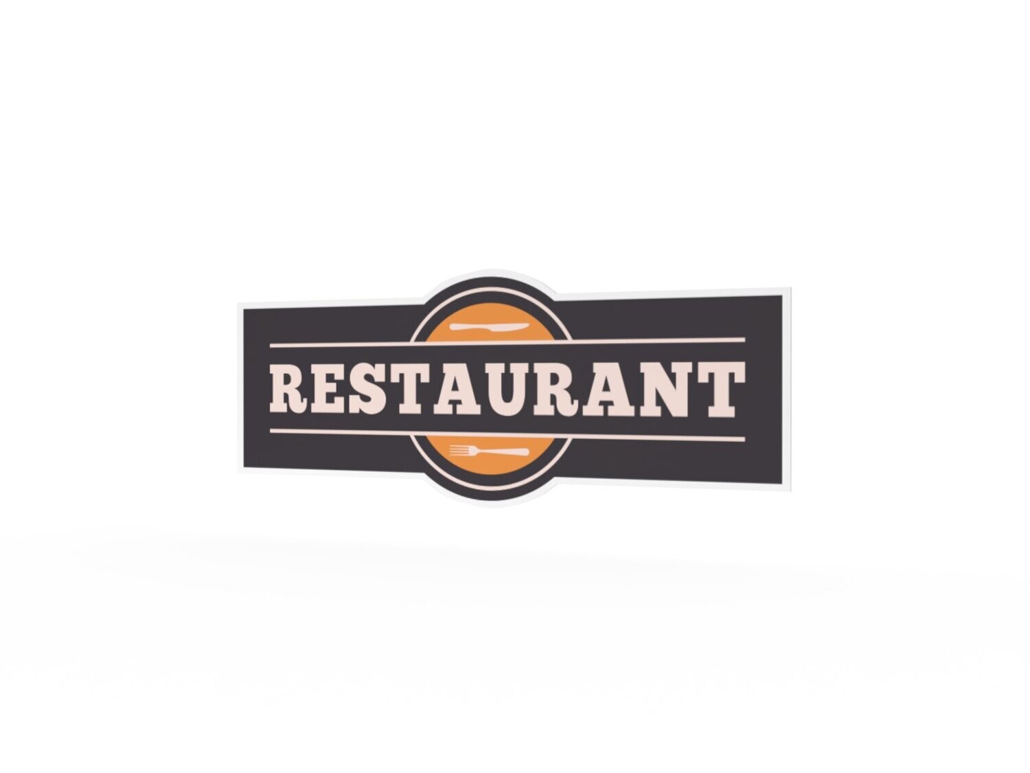 Werbeaufkleber, Restaurant, 1200 x 475 mm