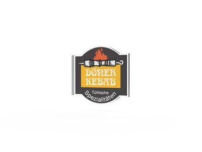 Werbeausleger, Döner Kebab, 630 x 600 mm Werbeausleger, Döner Kebab, 630 x 600 mm
