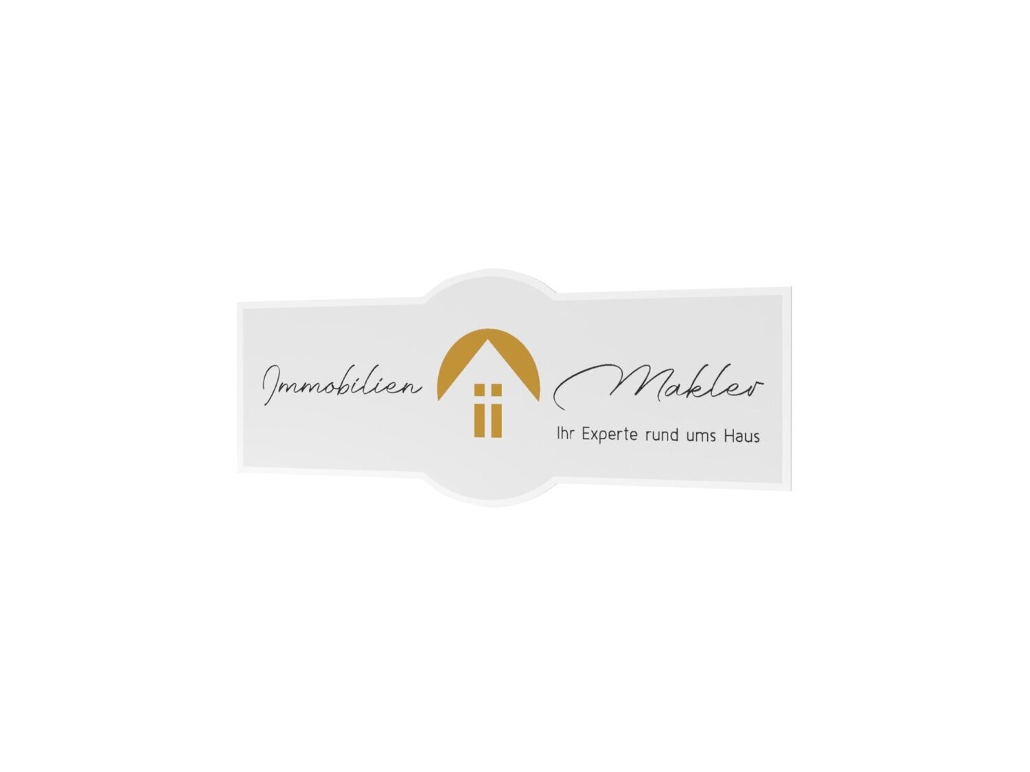 Werbeaufkleber, Immobilien Makler, 1200 x 475 mm